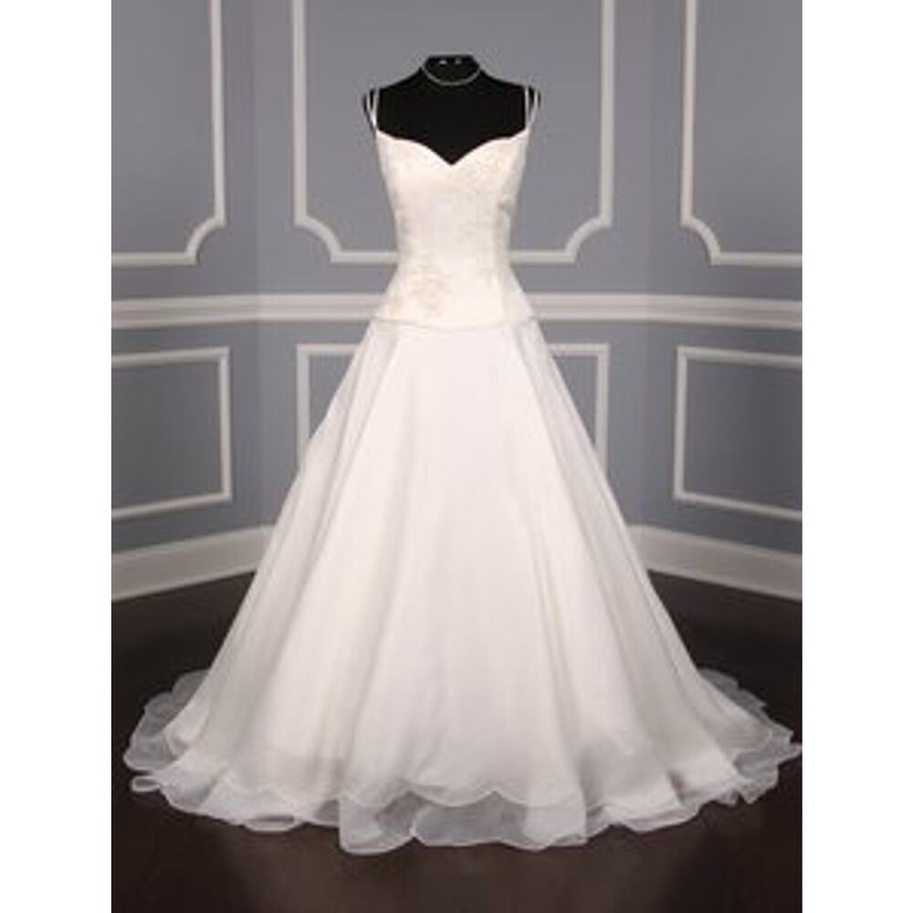 St. Pucchi Justine Z158 Diamond White Aline Sleeveless Wedding Dress Gown 12